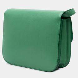 Pre Owned Celine Green Medium Calfskin Classic Box