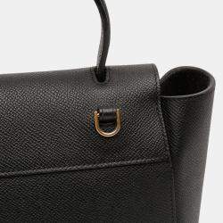Pre Owned Celine Black Nano Grained Calfskin Belt Bag