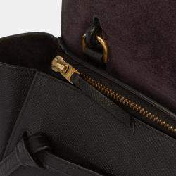 Pre Owned Celine Black Nano Grained Calfskin Belt Bag