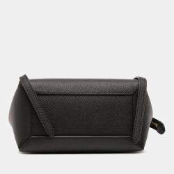 Pre Owned Celine Black Nano Grained Calfskin Belt Bag