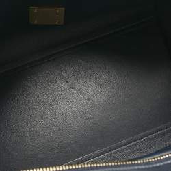 Pre Owned حقيبة سيليـن صغيرة يد علوية جلد ثلاثية الألوان وجلد الثعبان ترابيض