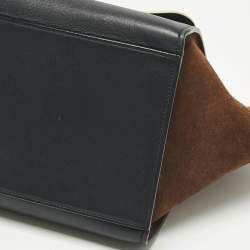 Pre Owned حقيبة سيليـن صغيرة يد علوية جلد ثلاثية الألوان وجلد الثعبان ترابيض