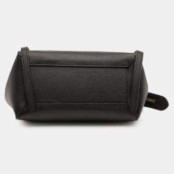 Pre Owned Celine Black Micro Grained Calfskin Belt Bag