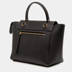 Pre Owned Celine Black Micro Grained Calfskin Belt Bag