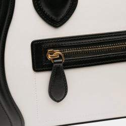 Pre Owned Celine Multicolor Micro Tricolor Nubuck and Calfskin Luggage Tote