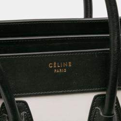 Pre Owned Celine Multicolor Micro Tricolor Nubuck and Calfskin Luggage Tote