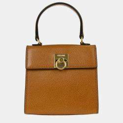 Pre Owned Celine Brown Leather Handbag JM13