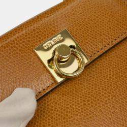 Pre Owned Celine Brown Leather Handbag JM13