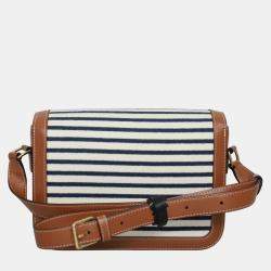 Pre Owned Celine Stripes Medium Triomphe Bag