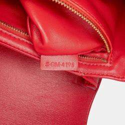 Pre Owned Celine Red Classique Shiny Calfskin Triomphe Crossbody