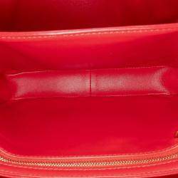 Pre Owned Celine Red Classique Shiny Calfskin Triomphe Crossbody