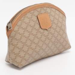 مملوكة مسبقًا Celine Beige Macadam Canvas Pouch Clutch