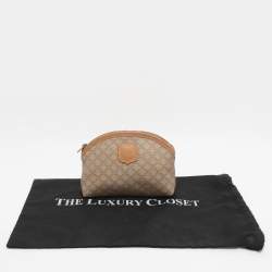 مملوكة مسبقًا Celine Beige Macadam Canvas Pouch Clutch