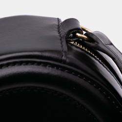 Pre Owned Celine Black Small Calfskin Cuir Triomphe Oval Crossbody