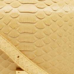 مملوكة مسبقًا Celine Yellow Python Medium Box Shoulder Bag