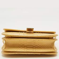 مملوكة مسبقًا Celine Yellow Python Medium Box Shoulder Bag