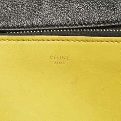 Pre Owned Celine Tricolor Leather Small Edge Top Handle Bag