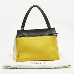 Pre Owned Celine Tricolor Leather Small Edge Top Handle Bag