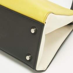 Pre Owned Celine Tricolor Leather Small Edge Top Handle Bag