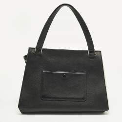 Pre Owned Celine Tricolor Leather Small Edge Top Handle Bag