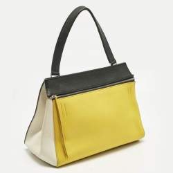 Pre Owned Celine Tricolor Leather Small Edge Top Handle Bag