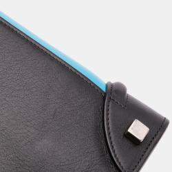 Pre Owned حقيبة يد سيلين ميكرو لاجيدج جلد ثلاثية الألوان زرقاء