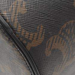 Pre Owned Celine Brown Triomphe Coated Canvas Cylinder Crossbody