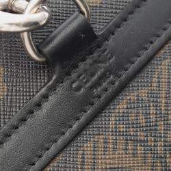 Pre Owned Celine Brown Triomphe Coated Canvas Cylinder Crossbody