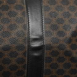 Pre Owned Celine Brown/Black Macadam Canvas and Leather Travel Suitcase