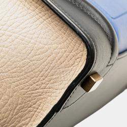 Pre Owned Celine Multicolor Micro Tricolor Leather Luggage Tote