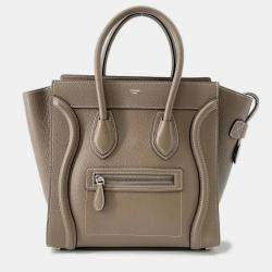 Pre Owned Celine Luggage Shopper Suri Leather Size Micro