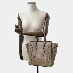 Pre Owned Celine Luggage Shopper Suri Leather Size Micro