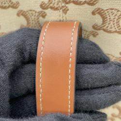 Pre Owned Celine Museum Bag Natural/Tan Triomphecanvas Leather