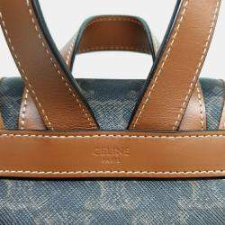 Pre Owned Celine Canvas and Leather Celine Brown Folco Mini Backpack