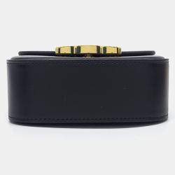 Pre Owned Celine Black Leather Triumph Mini Crossbody Bag
