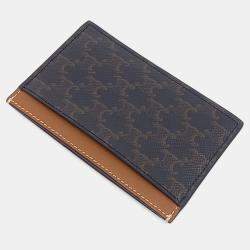 Pre Owned Celine Brown Canvas Triumph Card Holder