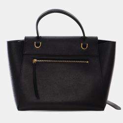 Pre Owned Celine Black Micro Grained Calfskin Belt Bag