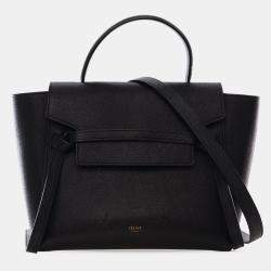Pre Owned Celine Black Micro Grained Calfskin Belt Bag