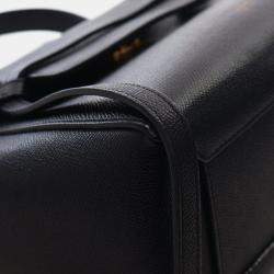 Pre Owned Celine Black Micro Grained Calfskin Belt Bag