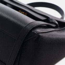 Pre Owned Celine Black Micro Grained Calfskin Belt Bag