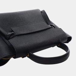 Pre Owned Celine Black Micro Grained Calfskin Belt Bag