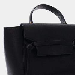 Pre Owned Celine Black Micro Grained Calfskin Belt Bag