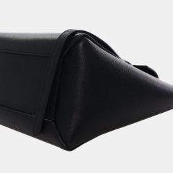 Pre Owned Celine Black Micro Grained Calfskin Belt Bag