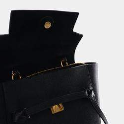 Pre Owned Celine Black Micro Grained Calfskin Belt Bag