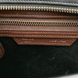 Pre Owned Celine Red Micro Tricolor Leather Luggage Tote