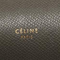 Pre Owned Celine Grey Leather Mini Belt Top Handle Bag