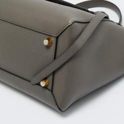 Pre Owned Celine Grey Leather Mini Belt Top Handle Bag