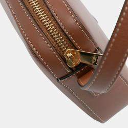 Pre Owned Celine Brown Mini Calfskin Cuir Triomphe Camera Shoulder Bag