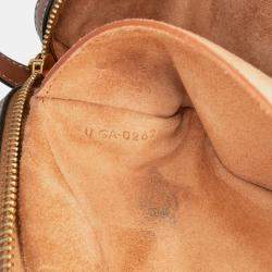 Pre Owned Celine Brown Mini Calfskin Cuir Triomphe Camera Shoulder Bag