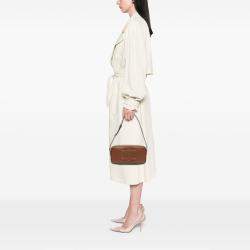 Pre Owned Celine Brown Mini Calfskin Cuir Triomphe Camera Shoulder Bag